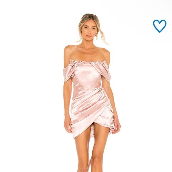 Superdown Aurora corset mini dress pale pink satin corset bustier party Revolve - Picture 1 of 8